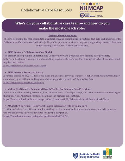 Collaborative Care Resources